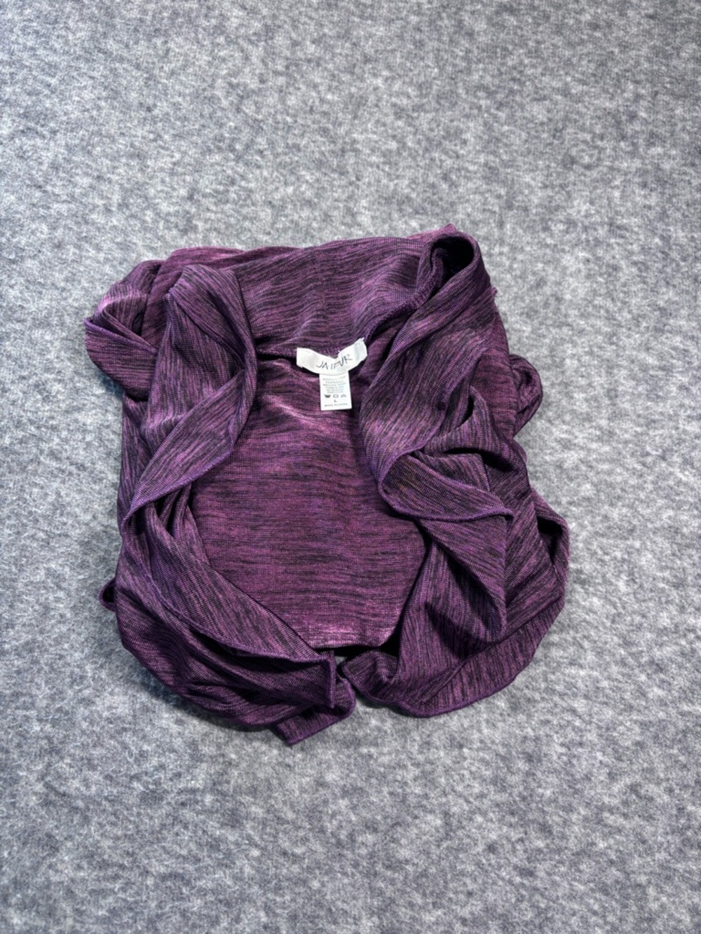 Jaipur Plum Ruffled Open-Front Cardigan - Picture 8 of 9